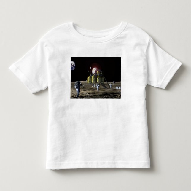 Artist rendition of a new spaceship to the moon 2 toddler t-shirt (Front)