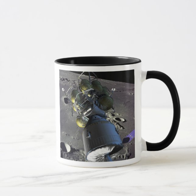 Artist rendition of a new spaceship to the moon mug (Right)
