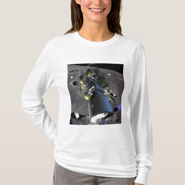Artist rendition of a new spaceship to the moon T-Shirt (Front)