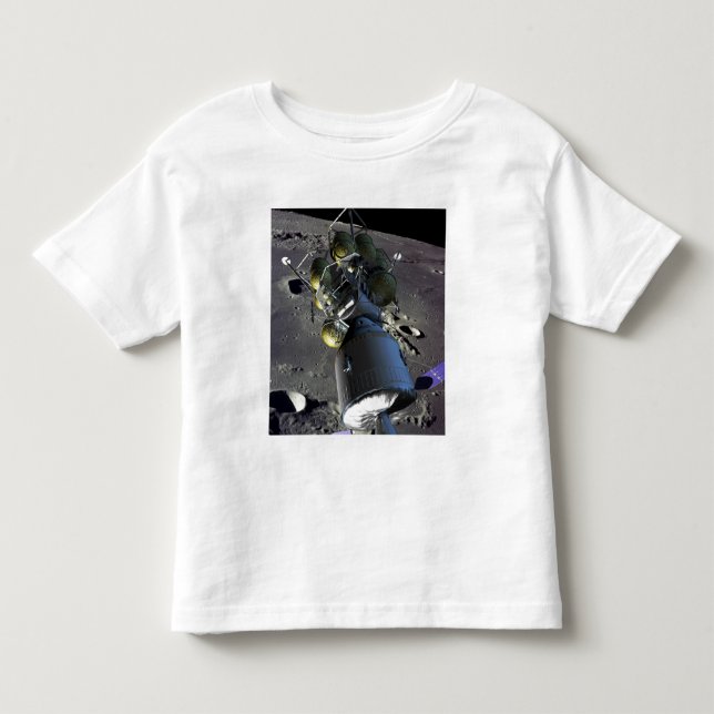 Artist rendition of a new spaceship to the moon toddler t-shirt (Front)