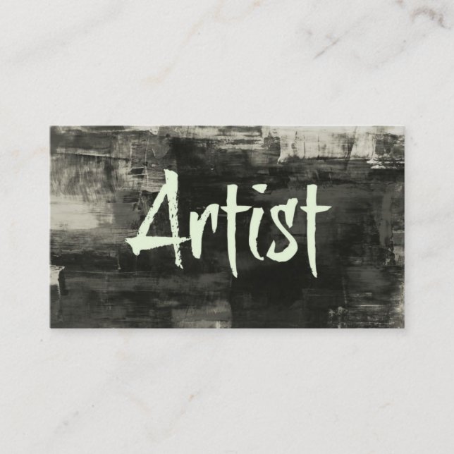 Artist Rustic Business Card (Front)