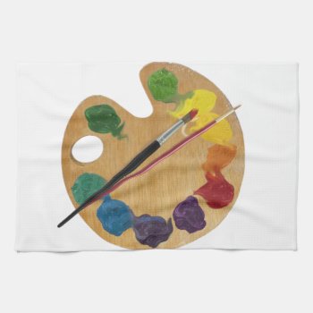 Artist`s Palette Color Wheel Towel by Ink_Ribbon at Zazzle