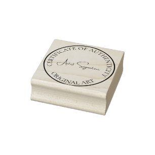 Artist Signature Certificate of Authenticity Stamp