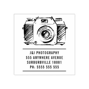 Artist SLR Film Camera Photographer Rubber Stamp
