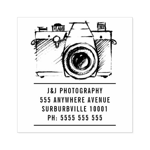 Artist SLR Film Camera Photographer Rubber Stamp