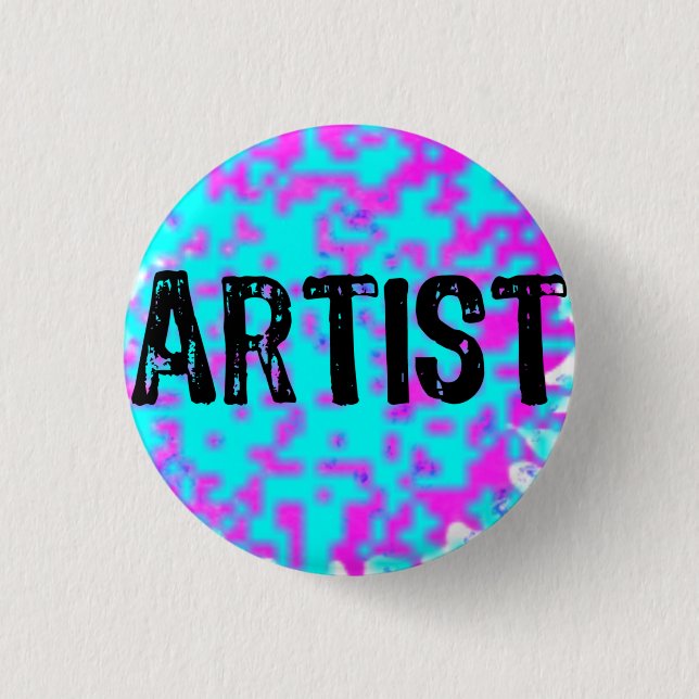 Artist- Small Spatters Pinback Button (Front)