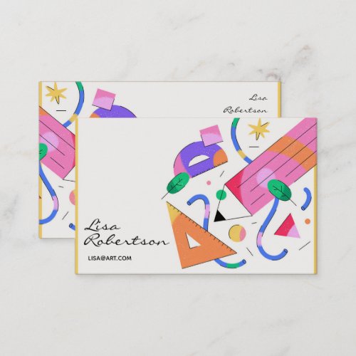 Artist Studio Art Draw School Teacher Palette Card