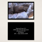 Artist Trading Card Fireman Prayer 911 2002 NY ATC (Front & Back)