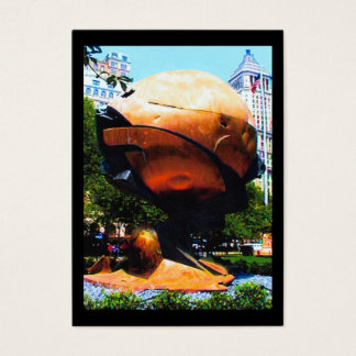 Artist Trading Card NY Trade Center Globe 2002 ATC