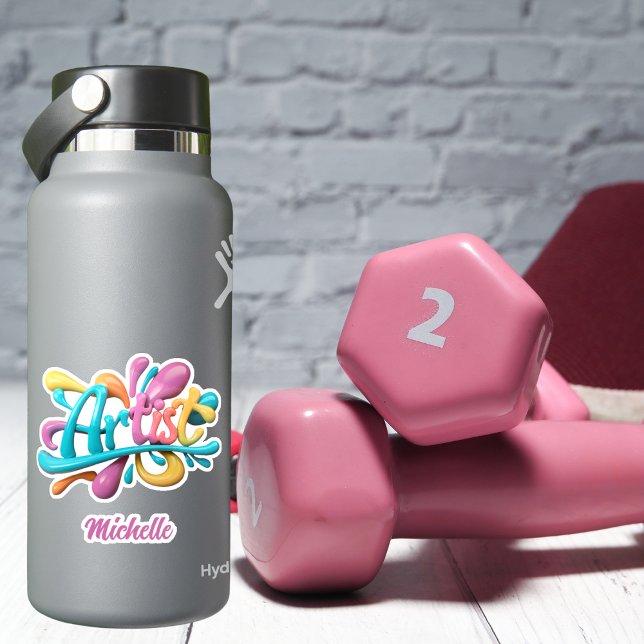 Artist Typography, Colorful, Modern, Stylish Sticker (Creator Uploaded)