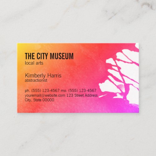 Artist vibrant business card