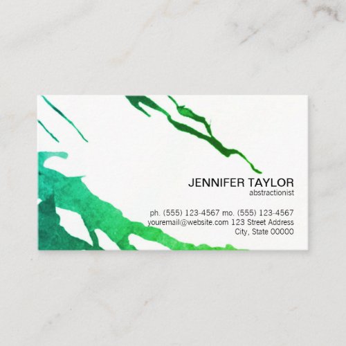 Artist  Vibrant Green  Variation Business Card