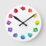 Artist Watercolor Paint Palette Acrylic Wall Clock at Zazzle