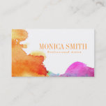 Artist Watercolor Style Business Card at Zazzle