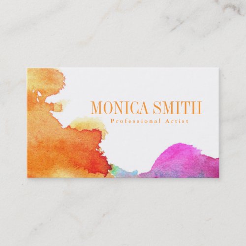 Splash of Watercolor Business Card