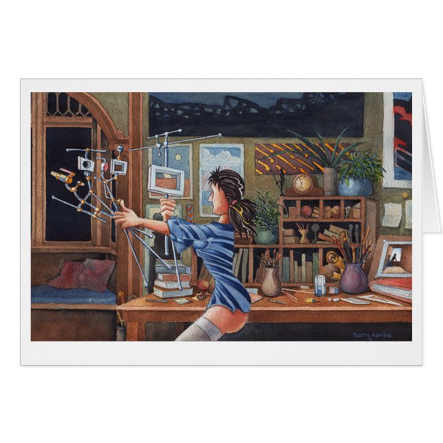 Artist With Perspective Machine Cards (Front Horizontal)