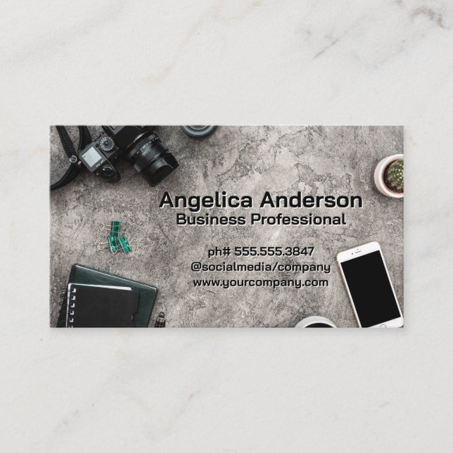 Artist Work Desktop  Business Card (Front)