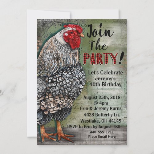 Artiste Hen Party Invitation