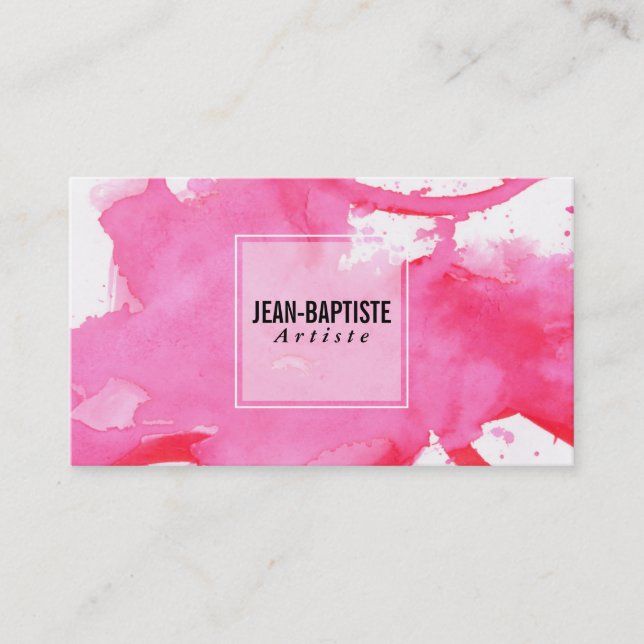 Artiste | Watercolor Business Card (Front)