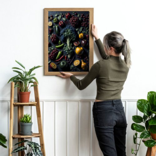 Artistic 3D Wall Art Fruits Unique Elegant Poster