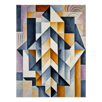 Artistic Abstract Art Deco Poster. Poster
