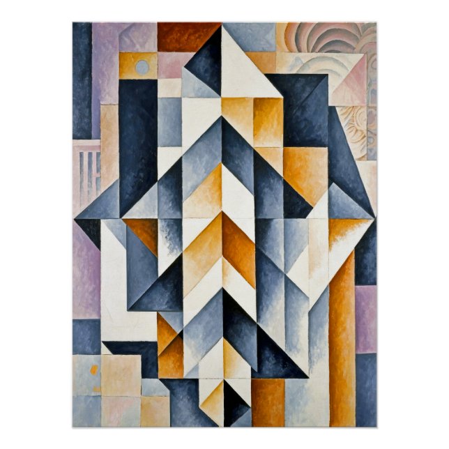 Artistic Abstract Art Deco Poster. Poster (Front)