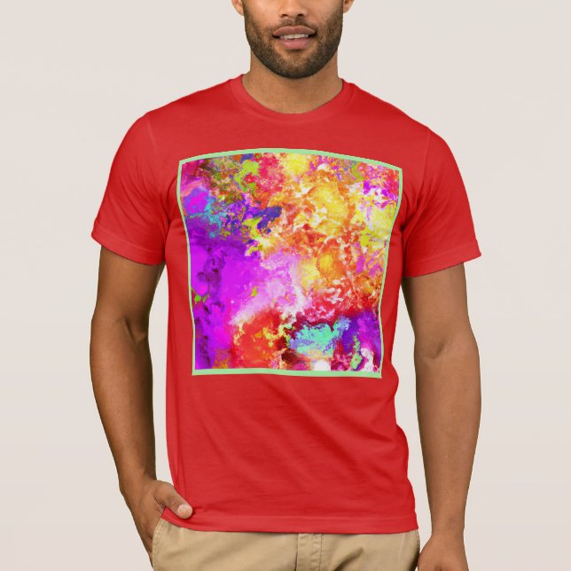 Artistic Abstract Color Explosions T-Shirt (Front)