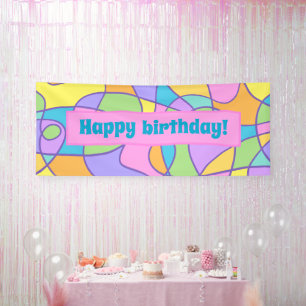 Artistic Abstract Colorful Birthday Banner