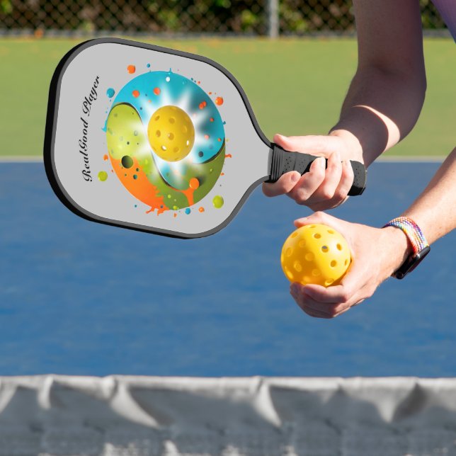 Artistic Abstract Colorful personalize Pickleball Paddle (Insitu)