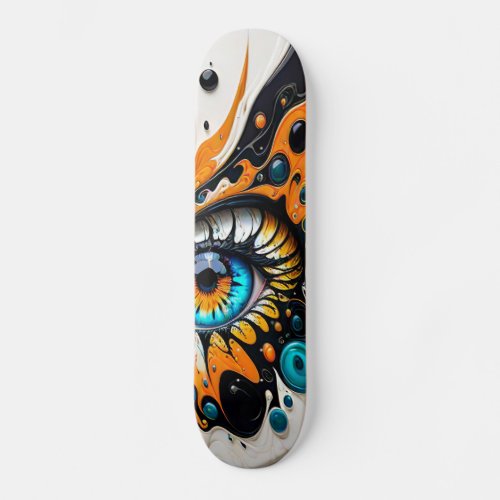 Artistic Abstract Eye Skateboard
