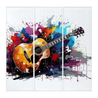 Artistic Abstract Guitar Music Lover's Art
