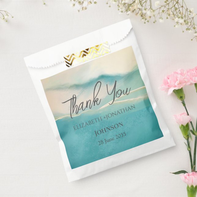 Artistic Abstract Landscape  Wedding Thank You  Favor Bag (Sealed)