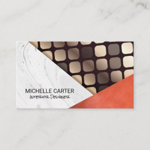 Artistic Abstract Leather Metallic Patterns Business Card