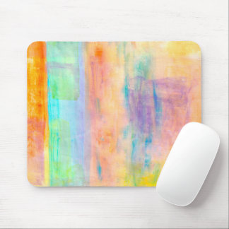 Artistic abstract mixed-media art in multi-color mouse pad