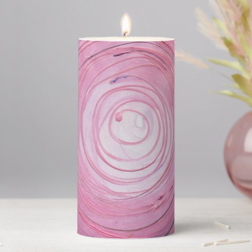 artistic Abstract Pattern Pink Purples Candle