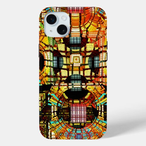 Artistic Abstract Patterns iPhone 15 Plus Case