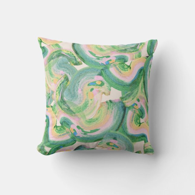 Artistic Abstract Throw Pillow (Front)