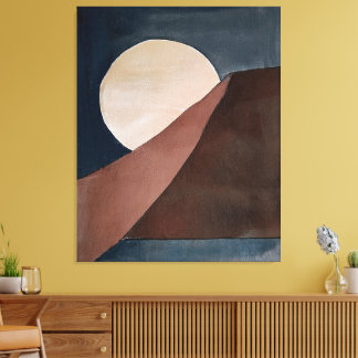 Artistic abstract watercolor painting canvas print