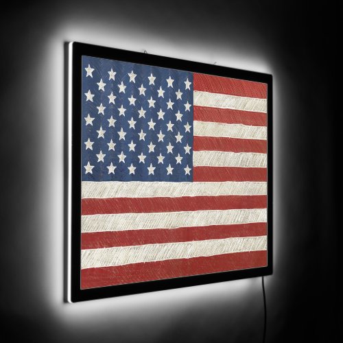 Artistic American Flag _ Hand Sketched Art