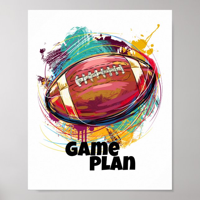 Artistic American football Poster  (Front)