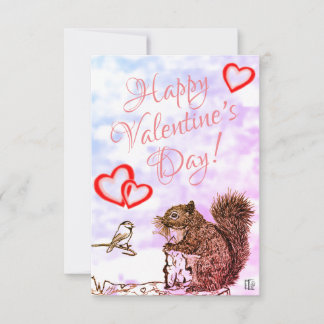 Artistic Animal Colorful Text Valentine's Day Card