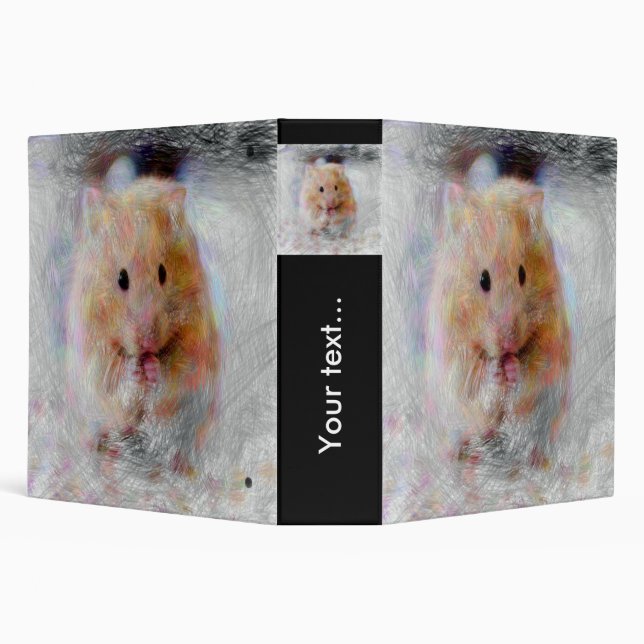artistic animal hamster 3 ring binder (Background)