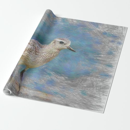 artistic animal small bird wrapping paper