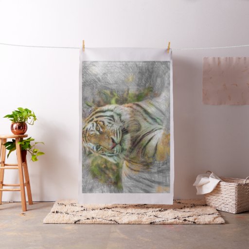 artistic animal tiger 3 fabric