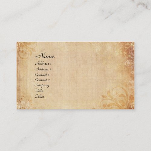 Artistic antique business cards