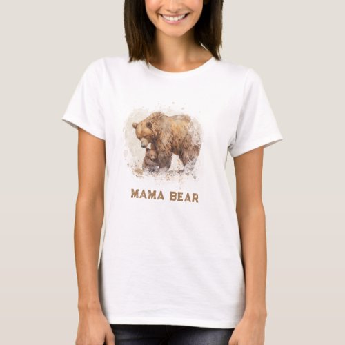  Artistic AP72 MAMA BEAR Cub Mothers Day Gift T_Shirt