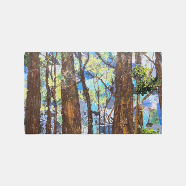 Artistic Appalachian Forest Summer Outdoor Rug (Front)