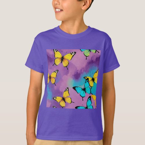 artistic apparel butterfly print nature_inspired T_Shirt