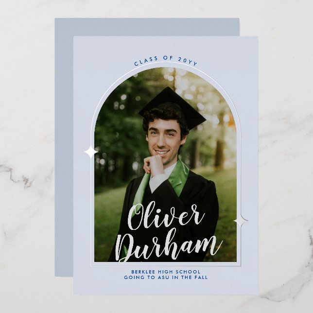 Artistic Arch Graduation Foil Invitation (Front/Back)