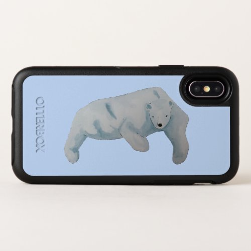 Artistic Arctic Animal Watercolor Polar Bear OtterBox Symmetry iPhone X Case